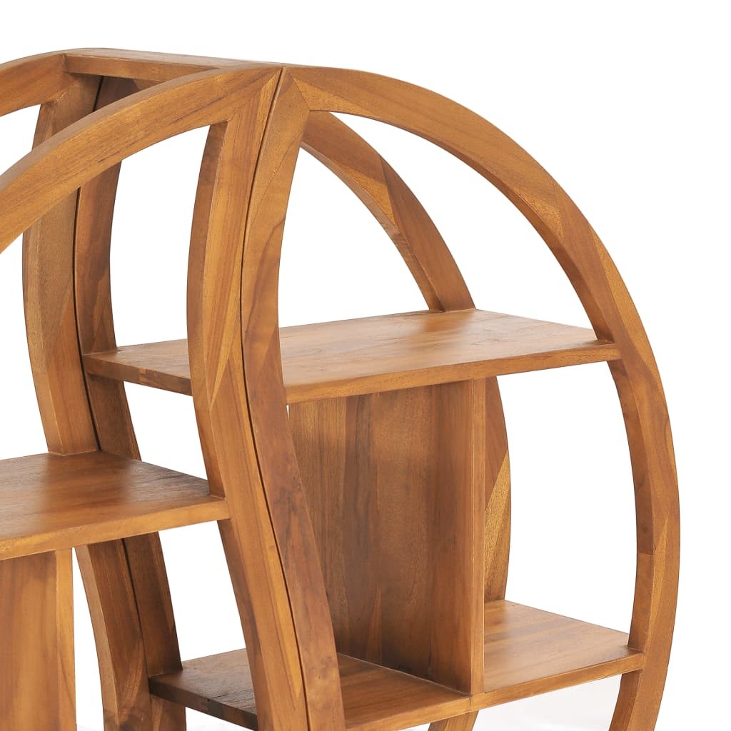 Cabinet with Yin Yang Shelf 100x26x112 cm Solid Teak Wood